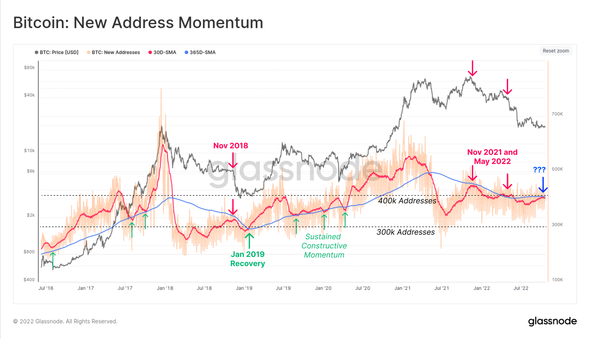 Bitcoin New Address Momentum