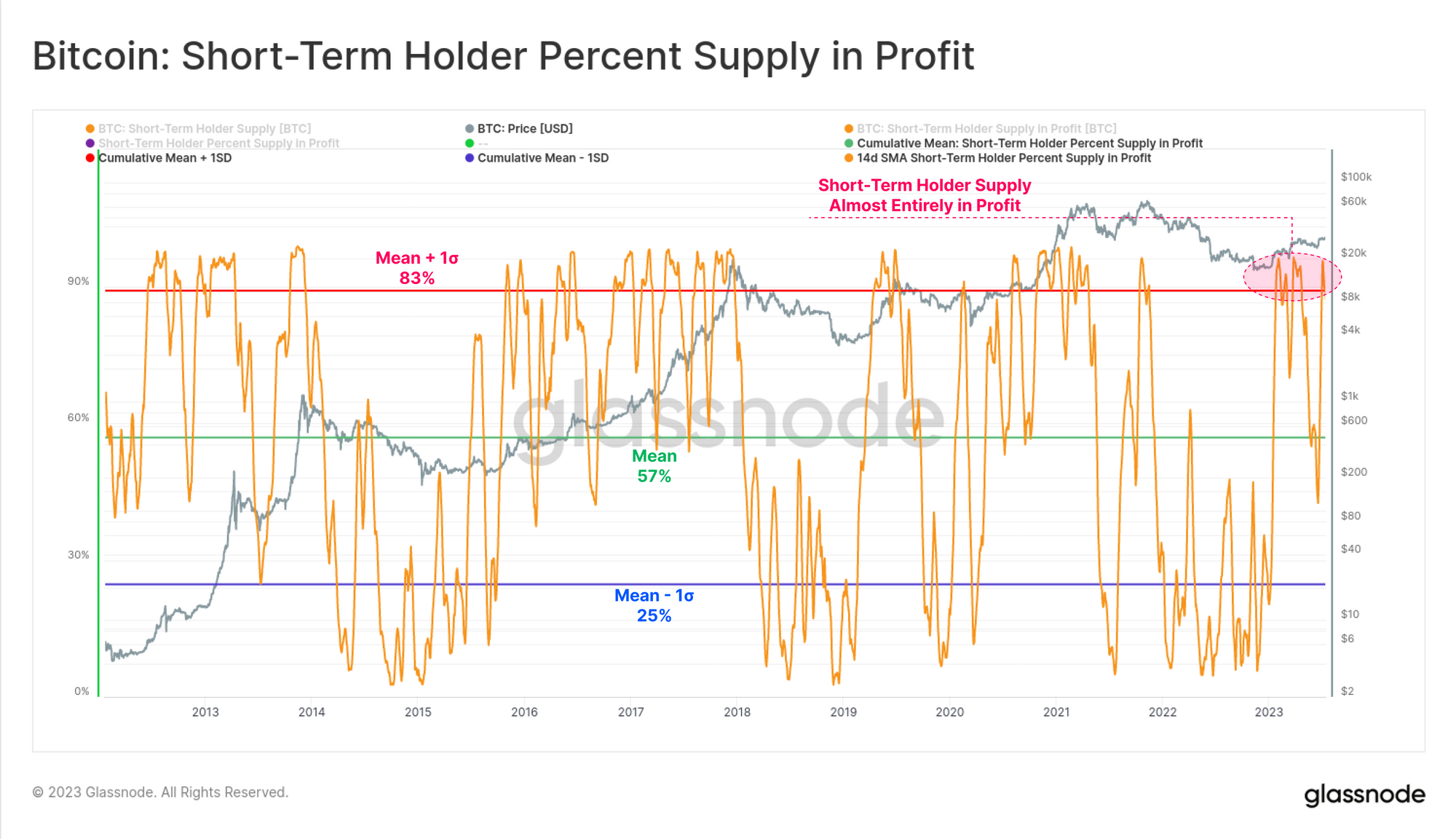 Bitcoin STH Supply In Profit